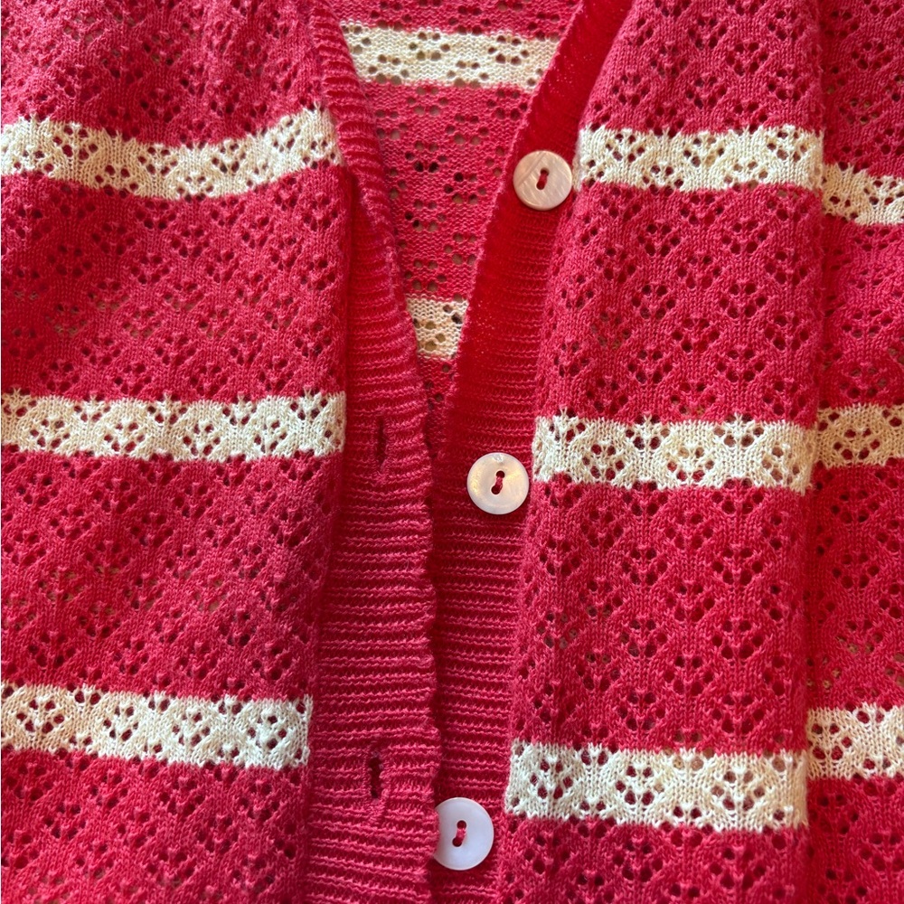 Modcloth Vibrant Red Knit Sweater - Picture 2 of 7
